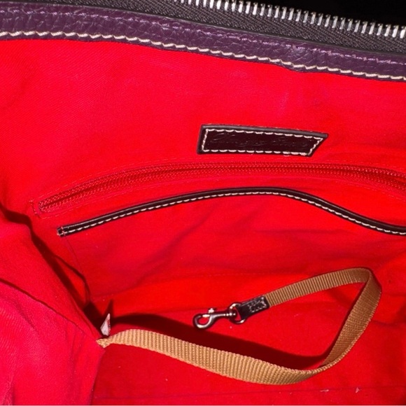 Dooney & Bourke Plum Pebbled Leather Shoulder Bag - Picture 3 of 9